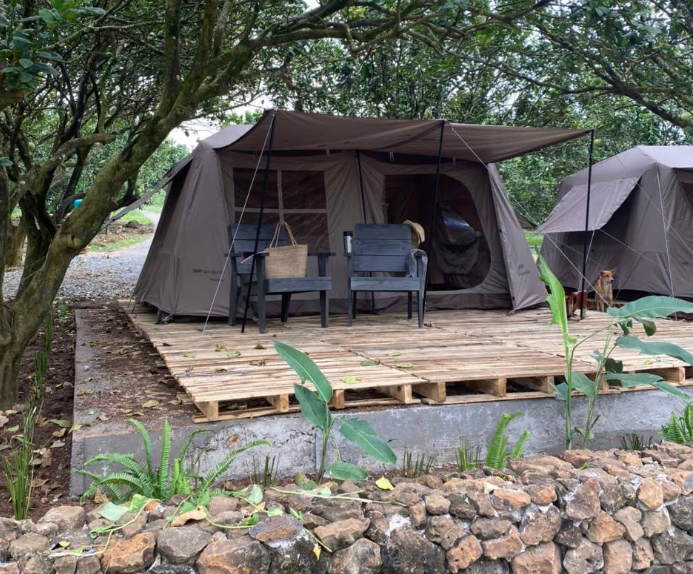 Ná»™i tháº¥t lá»u Glamping nhÃ³m báº¡n